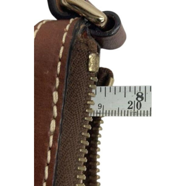 Dooney & Bourke Monogram Brown Crossbody Bag With Adjustable Strap