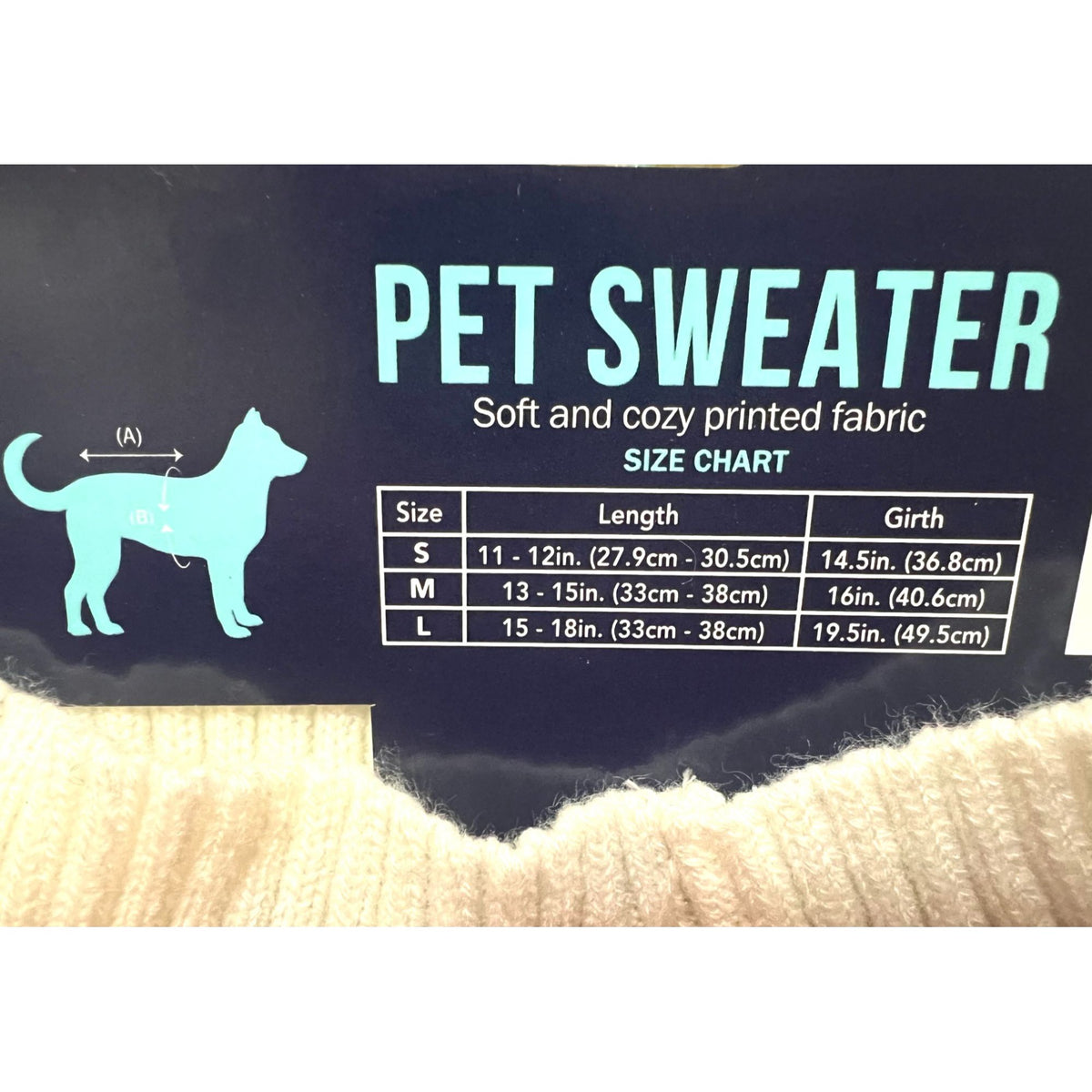 Hearts Pet Dog Sweater Large NWT