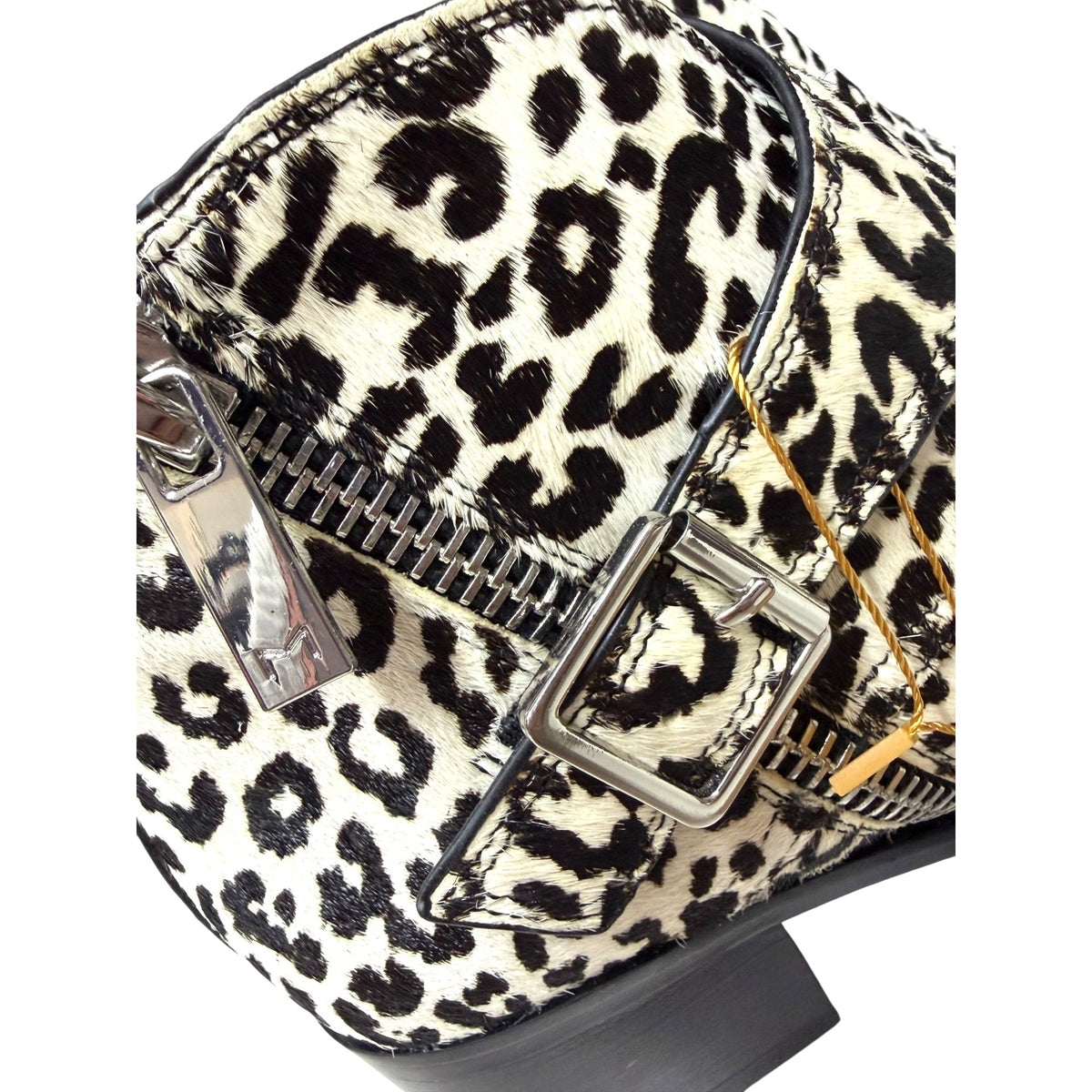 Marc Fisher Yanila Calf Hair Leopard Print Ankle Booties Size 6.5 NWOT