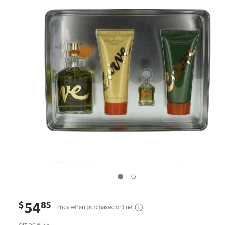 Curve Men's 4-Piece Fragrance Gift Set NEW