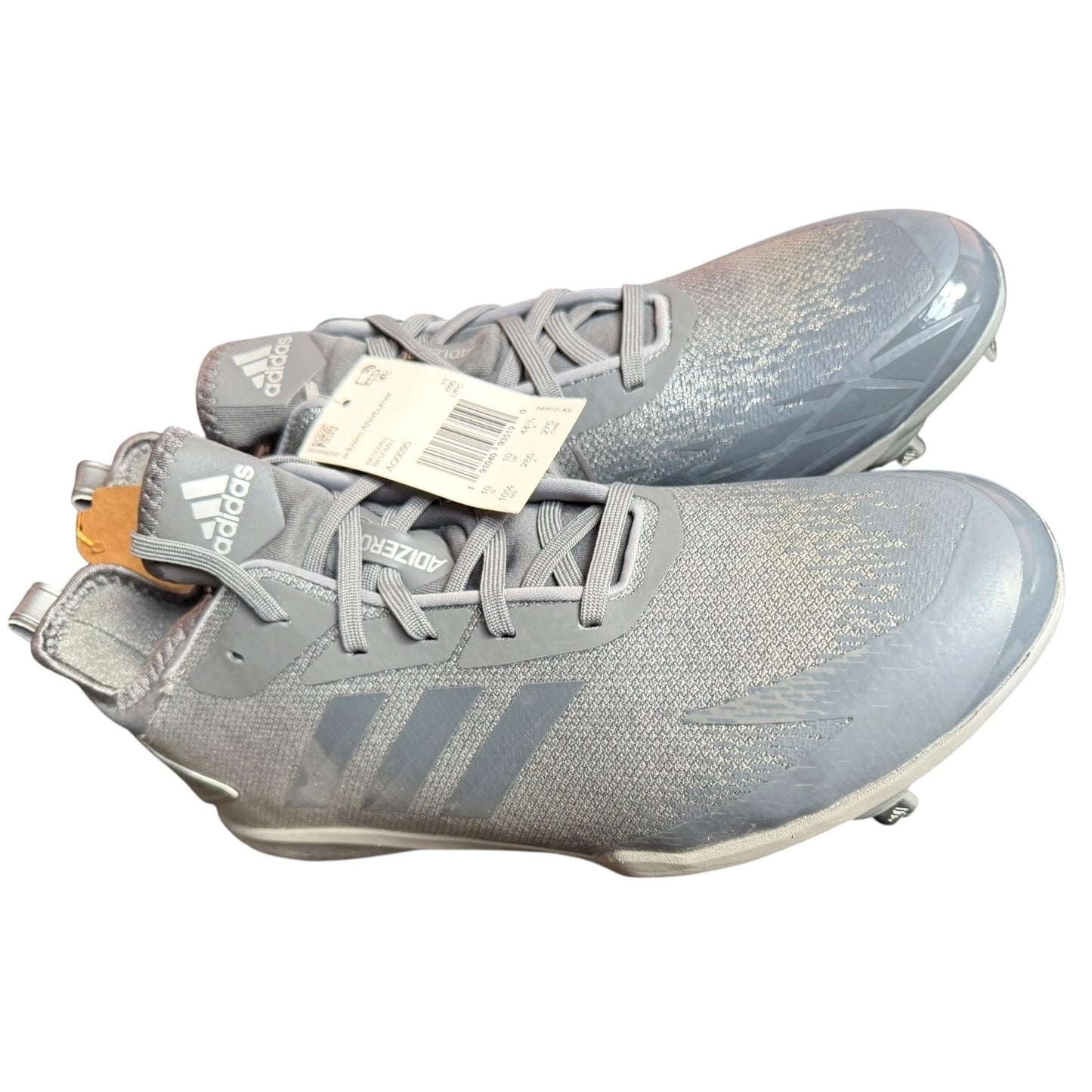 Adidas Adizero Afterburner Metal Baseball Cleats Gray Mens Sz 10.5 NWB NWT