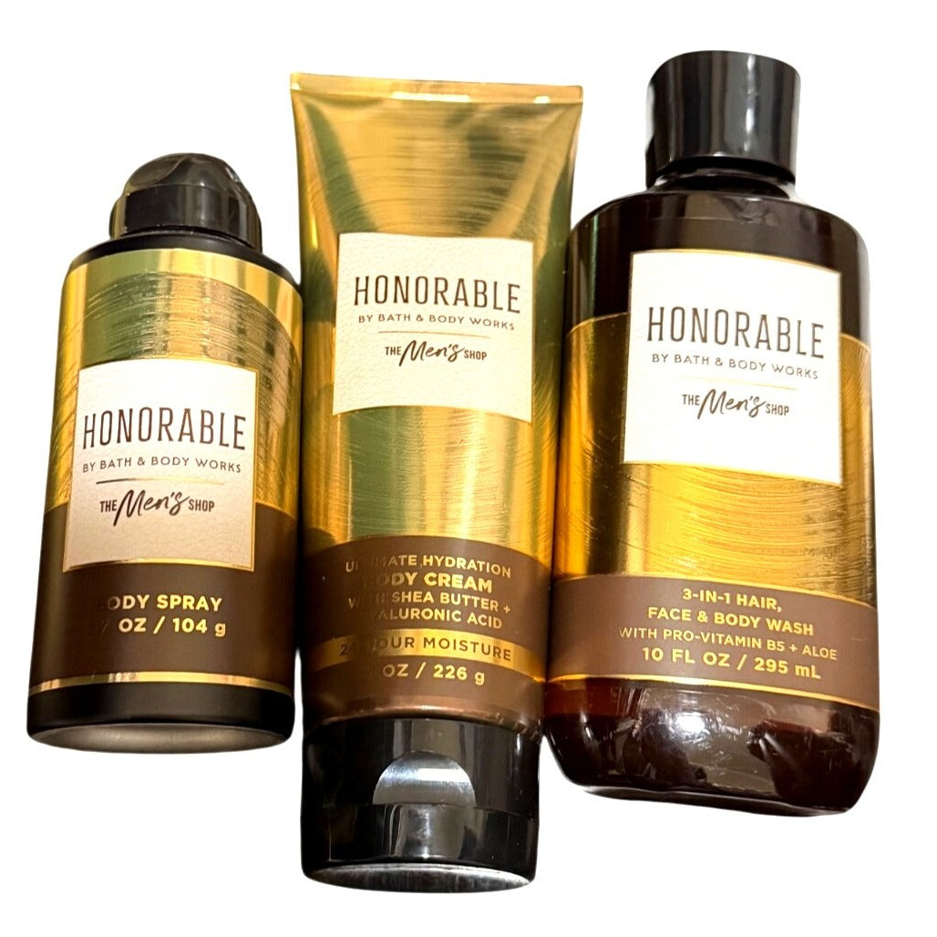 Bath & Body Works Honorable Men's 3pc set NEW