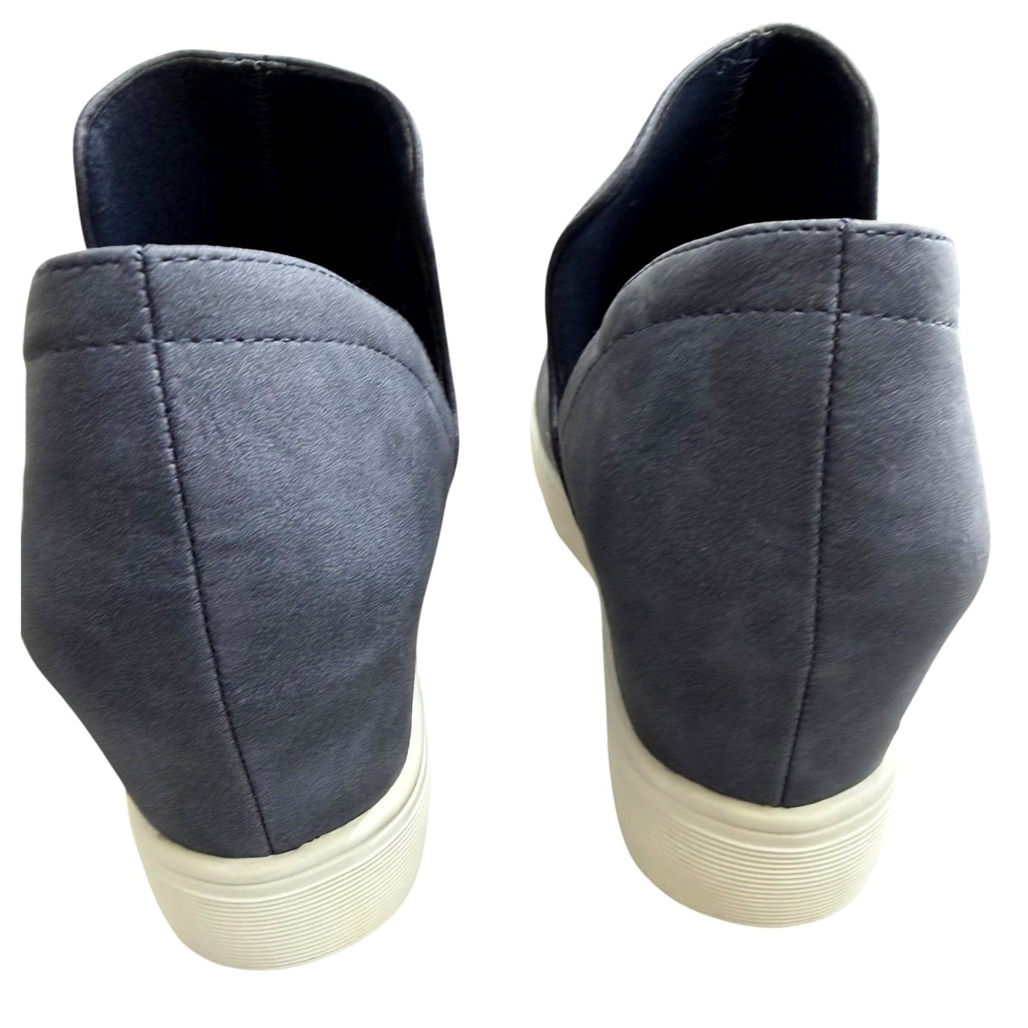 Journee Collection Women's Navy Wedge Slip-On Ankle Booties Size 10 NWB