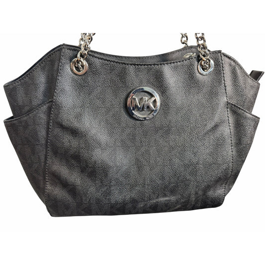 Michael Kors Black Leather Tote Bag