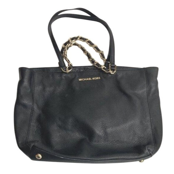 Michael Kors Black Leather Tote Bag