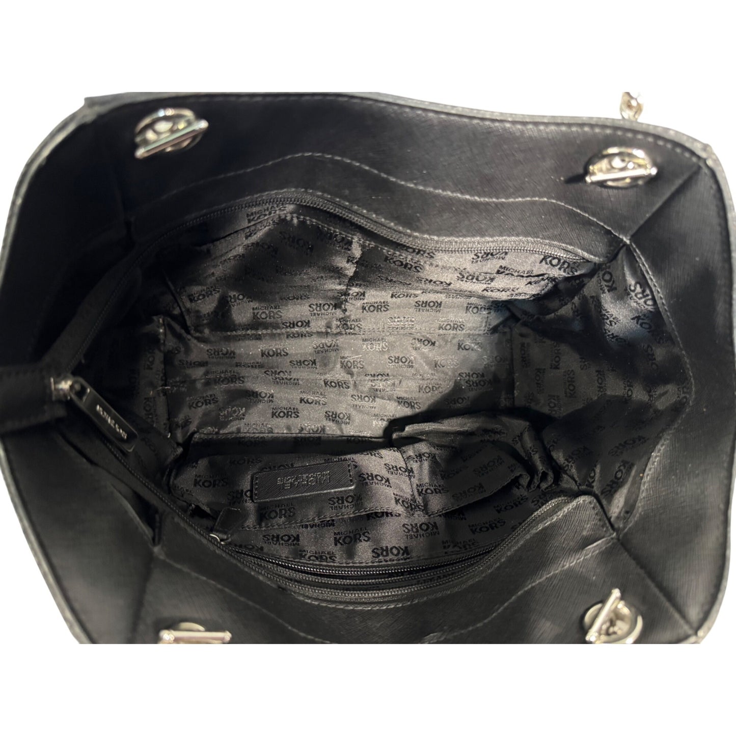 Michael Kors Black Leather Tote Bag