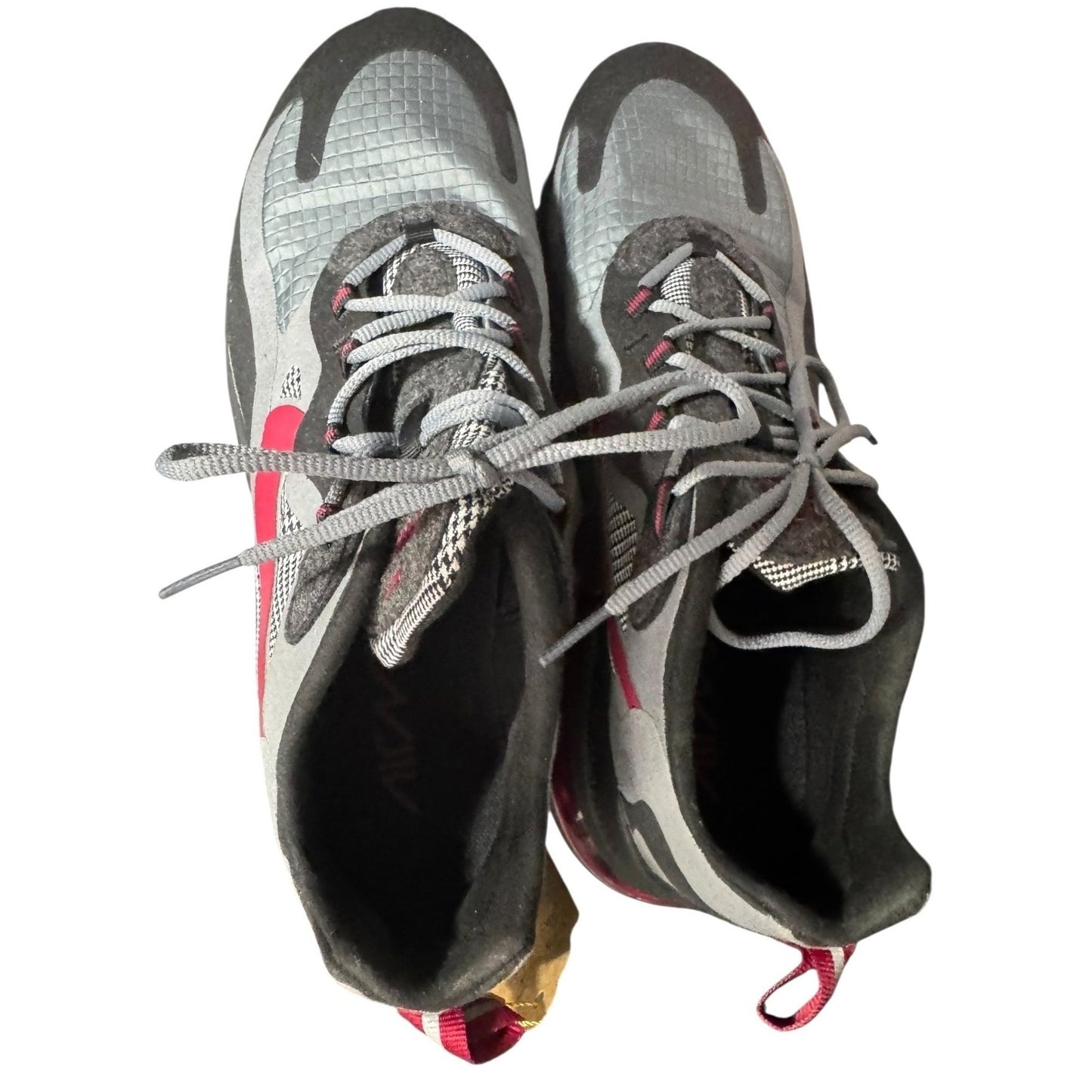 Nike Air Max 270 React Sneakers Gray & Red Size 11.5 Mens Athletic Shoes Lightweight Breathable Cushion Sole