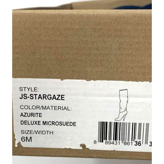 Jessica Simpson Stargaze Azurite Microsuede Slouchy Knee-High Heeled Boots Size 6M
