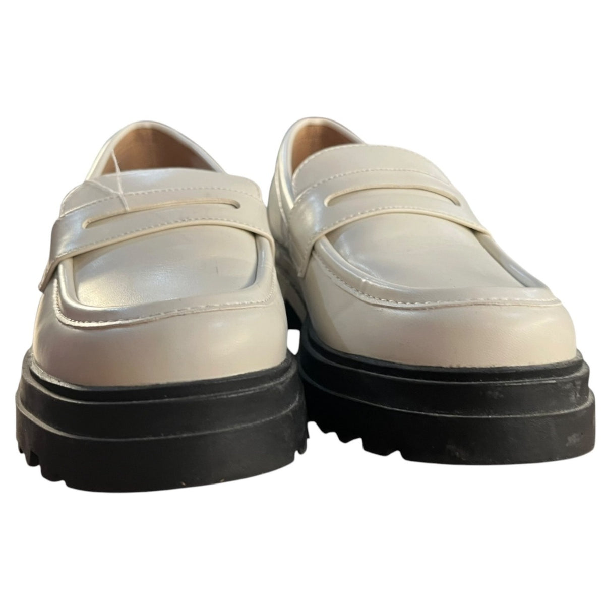 A New Day Women's Chunky Sole Loafers Cream Size 9.5W