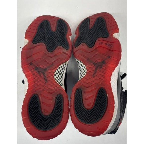 Air Jordan 11 Retro Bred Basketball Sneakers Boys 6.5  Black/Red