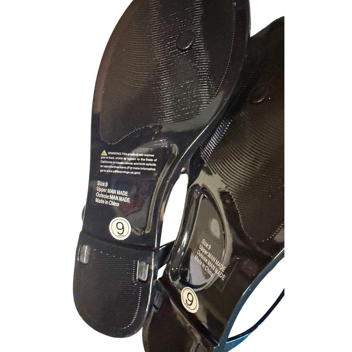 Olivia Miller Women's Black Rhinestone Jelly Sandals Size 9 NWB