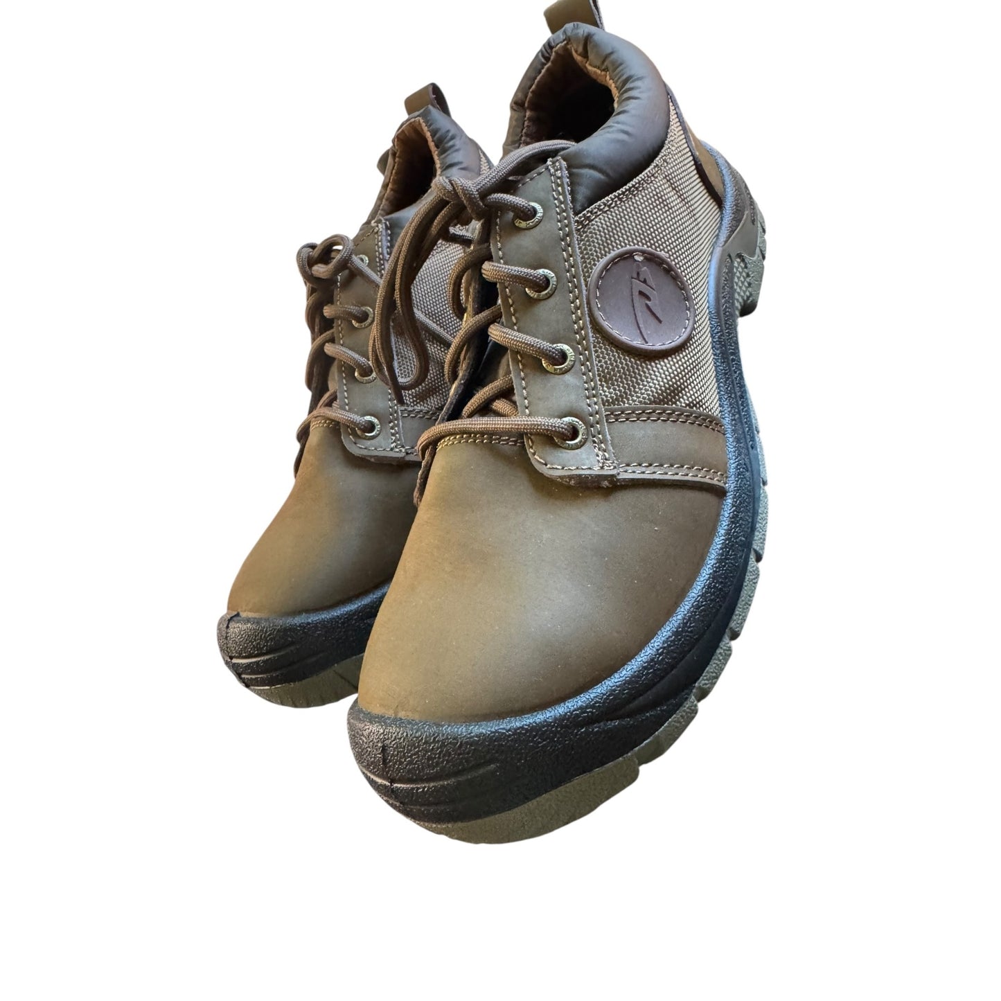 Indestructible Mens Work Shoes Durable Leather & Mesh Brown Black Non-Slip Safety Toe Comfortable Outdoor Hiking Sneakers Size 9-9.5