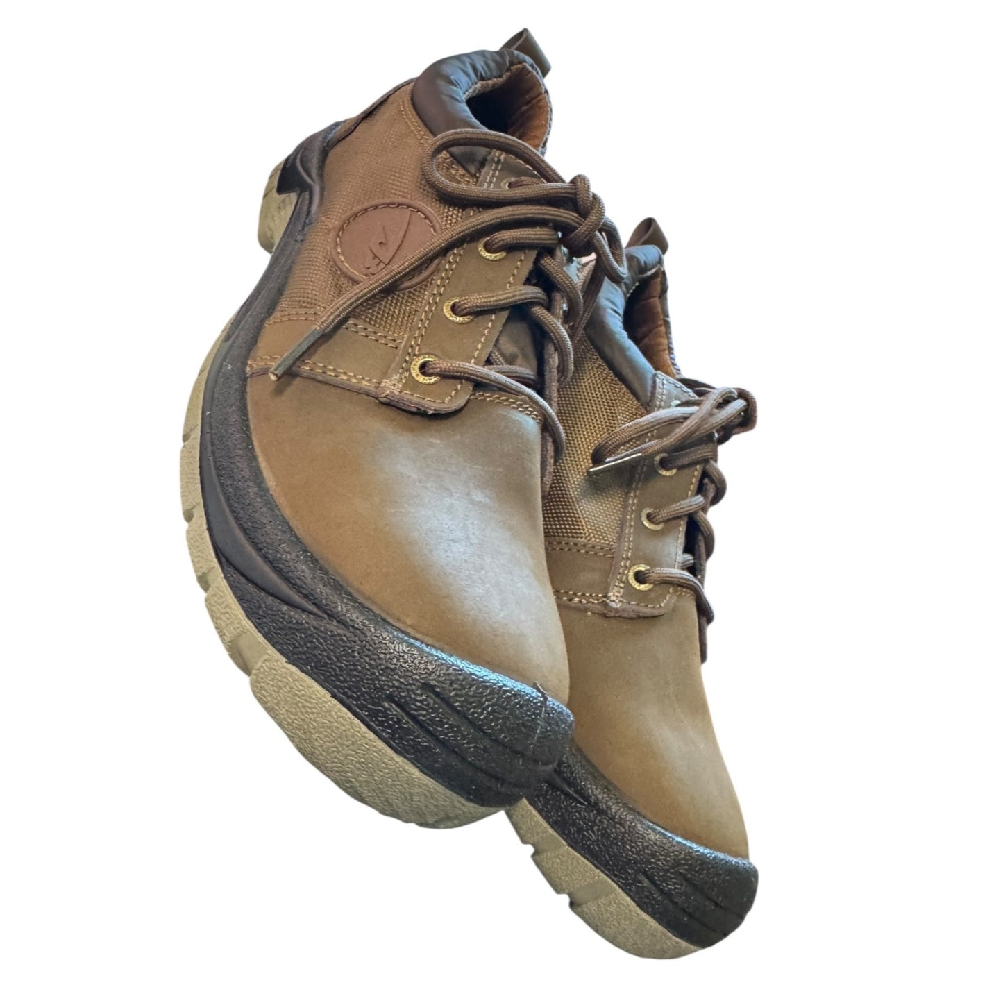Indestructible Mens Work Shoes Durable Leather & Mesh Brown Black Non-Slip Safety Toe Comfortable Outdoor Hiking Sneakers Size 9-9.5