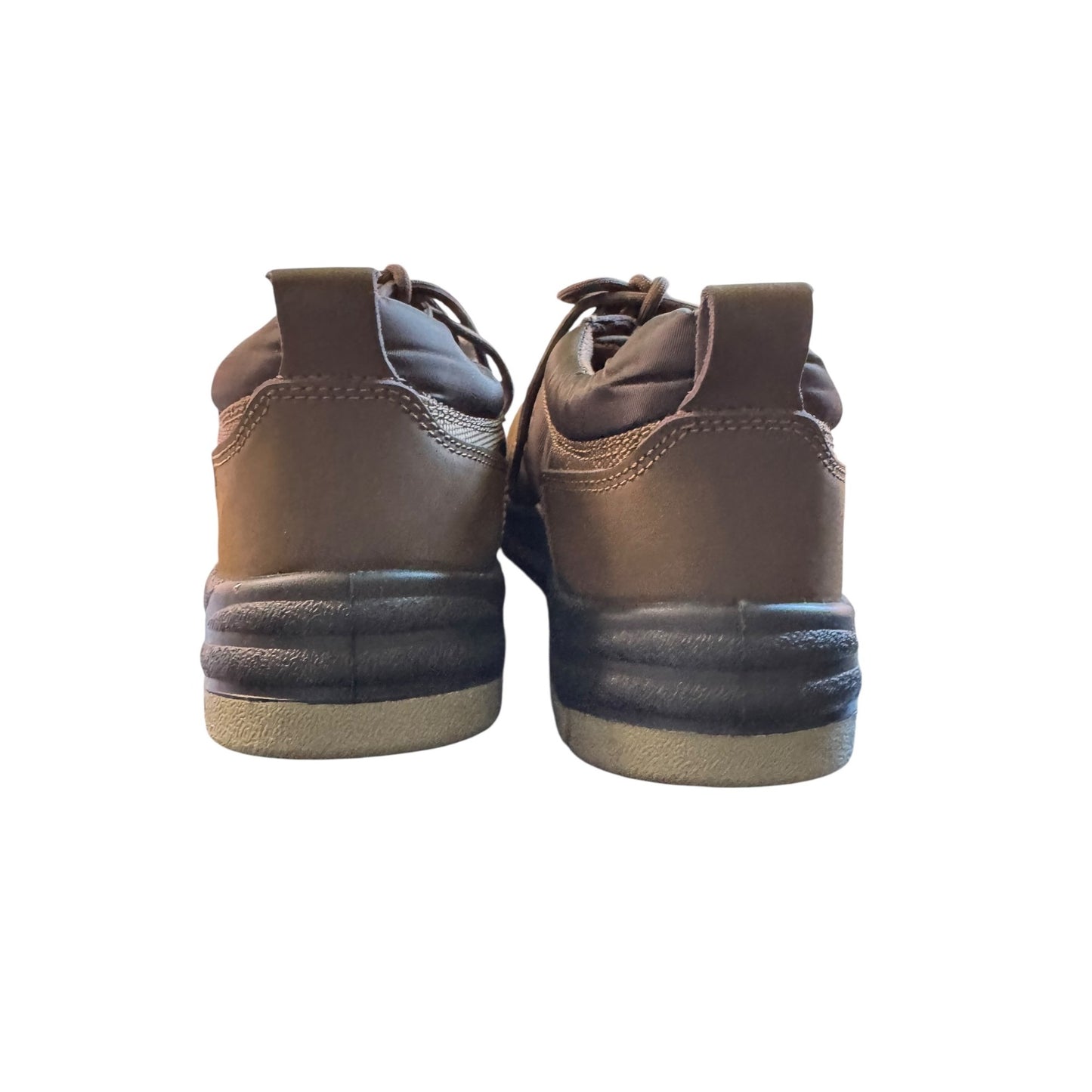 Indestructible Mens Work Shoes Durable Leather & Mesh Brown Black Non-Slip Safety Toe Comfortable Outdoor Hiking Sneakers Size 9-9.5