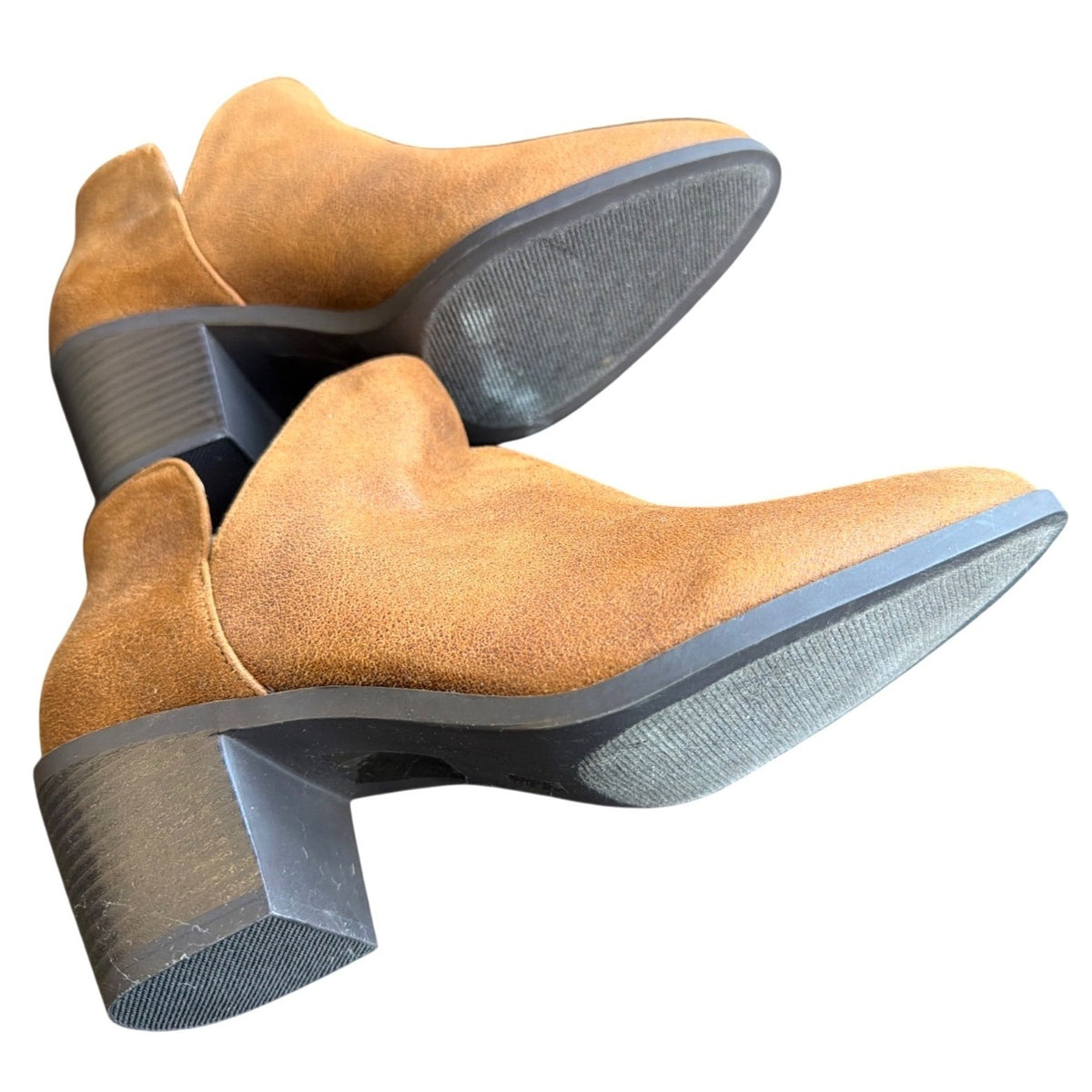 Journee Collection Women’s Almond Toe Vegan Leather Booties Sz 5.5