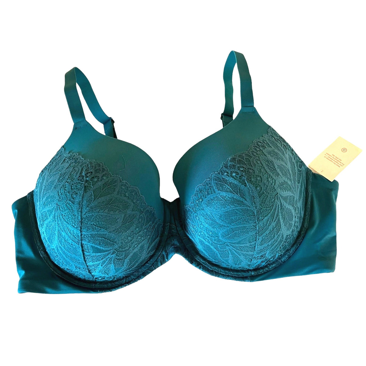 Auden Teal Lace Full Coverage Bra 40DD With Adjustable Straps NWT