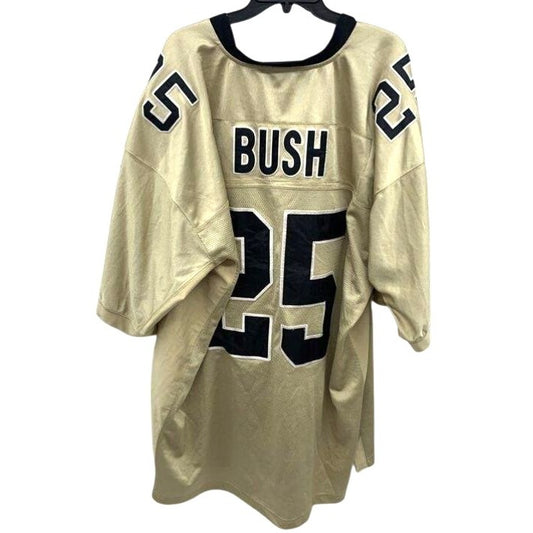Vintage New Orleans Saints #25 Reggie Bush Reebok NFL Equipment Football Jersey Size 58