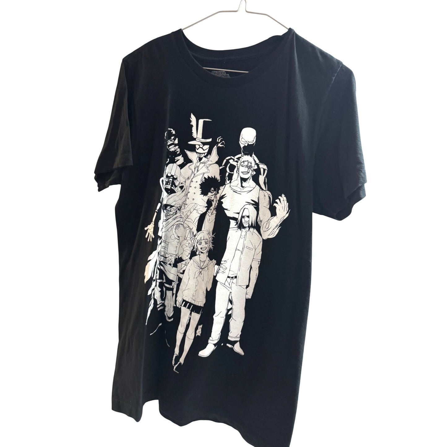 My Hero Academia Vanguard Action Squad Graphic Tee Black Medium Cotton