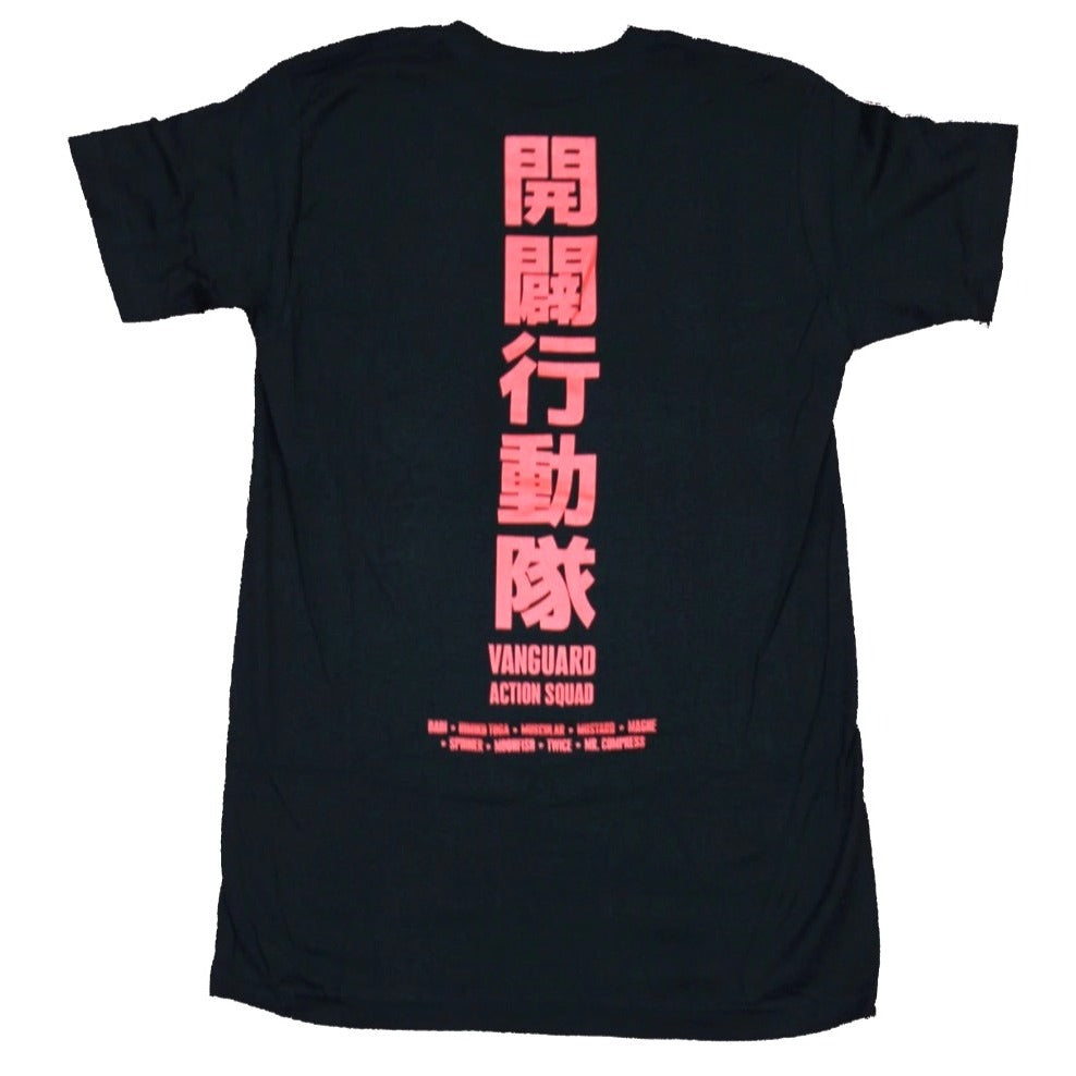 My Hero Academia Vanguard Action Squad Graphic Tee Black Medium Cotton