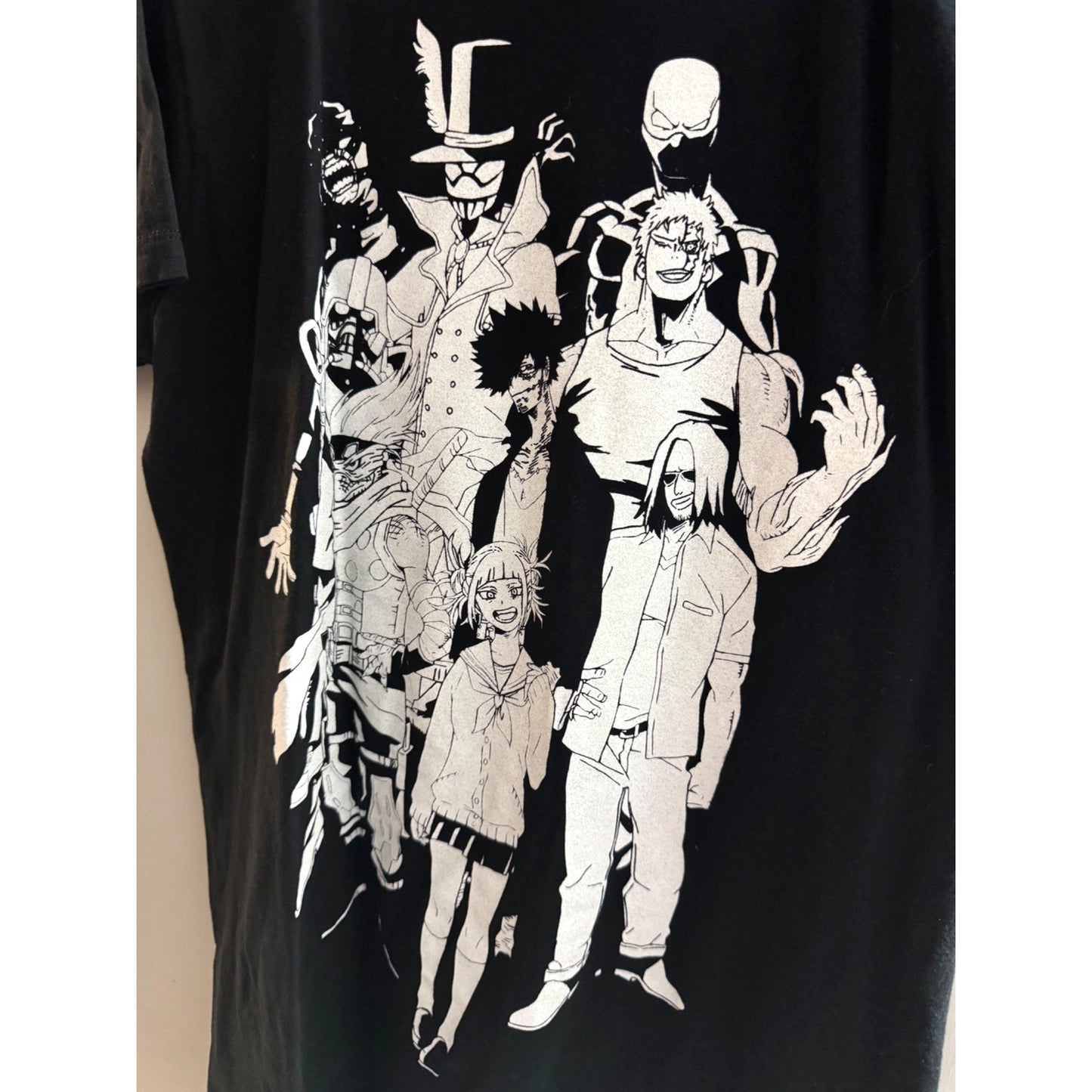 My Hero Academia Vanguard Action Squad Graphic Tee Black Medium Cotton