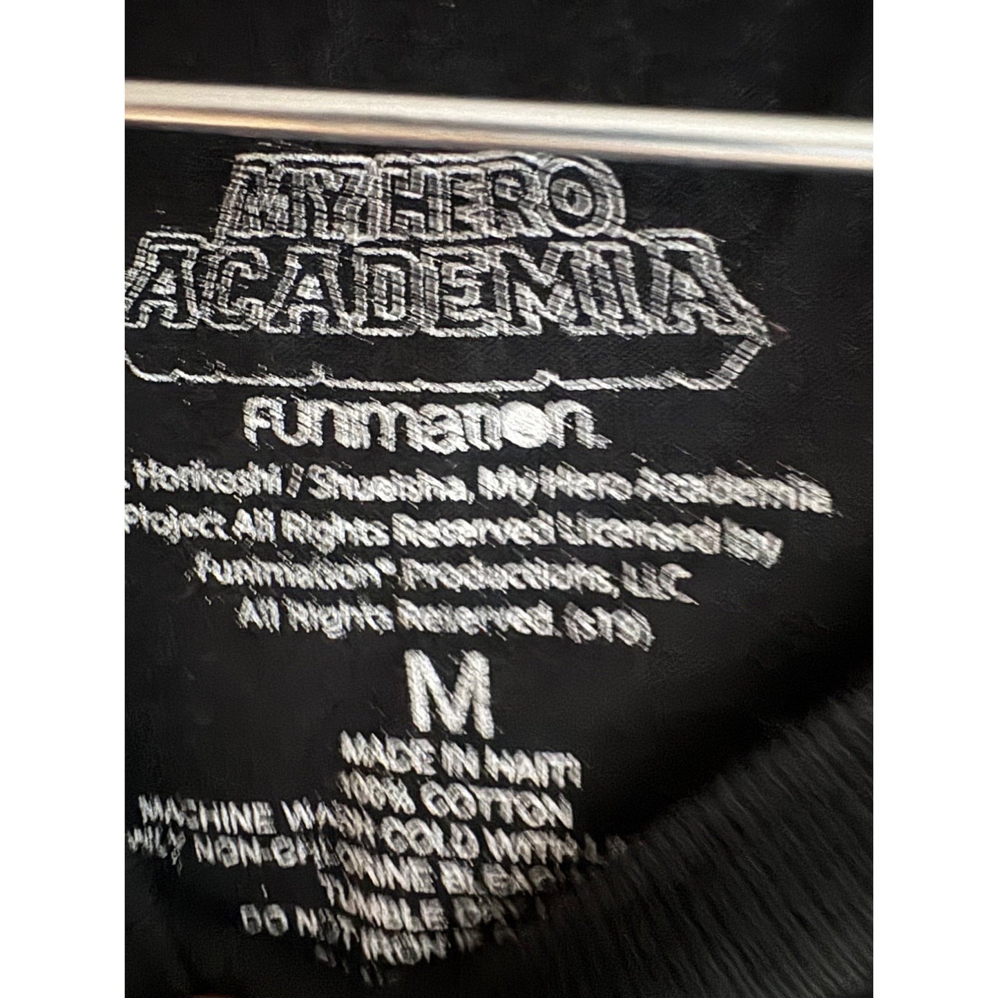 My Hero Academia Vanguard Action Squad Graphic Tee Black Medium Cotton