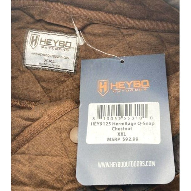 Heybo Outdoors Hermitage Quarter-Snap Quilted Pullover SZ XXL NWT