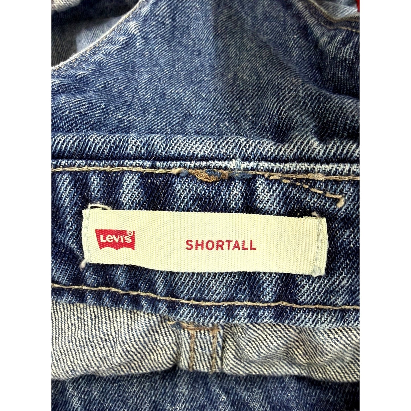 Levi's Denim Shortall's With Logo Suspenders - Size 12 Regular MSRP $50