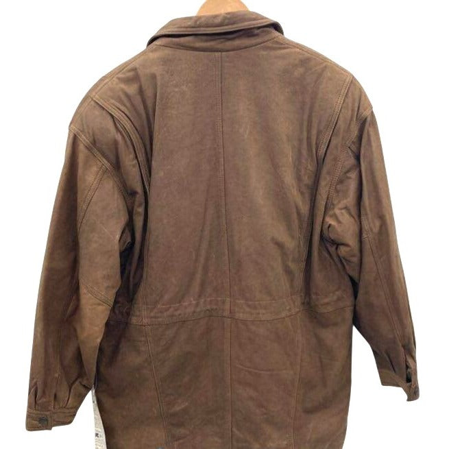 Phase 2 Men's Tan Suede Jacket With Paisley Lining Size M