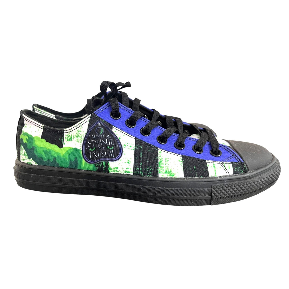 Beetlejuice Striped Unisex Canvas Shoes Women's Size 10