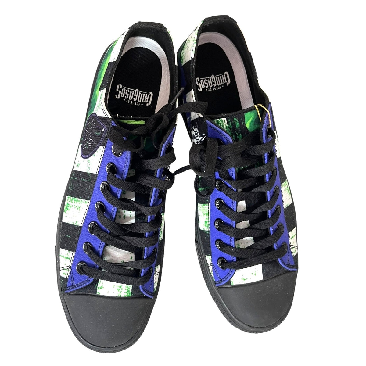 Beetlejuice Striped Unisex Canvas Shoes Women's Size 10