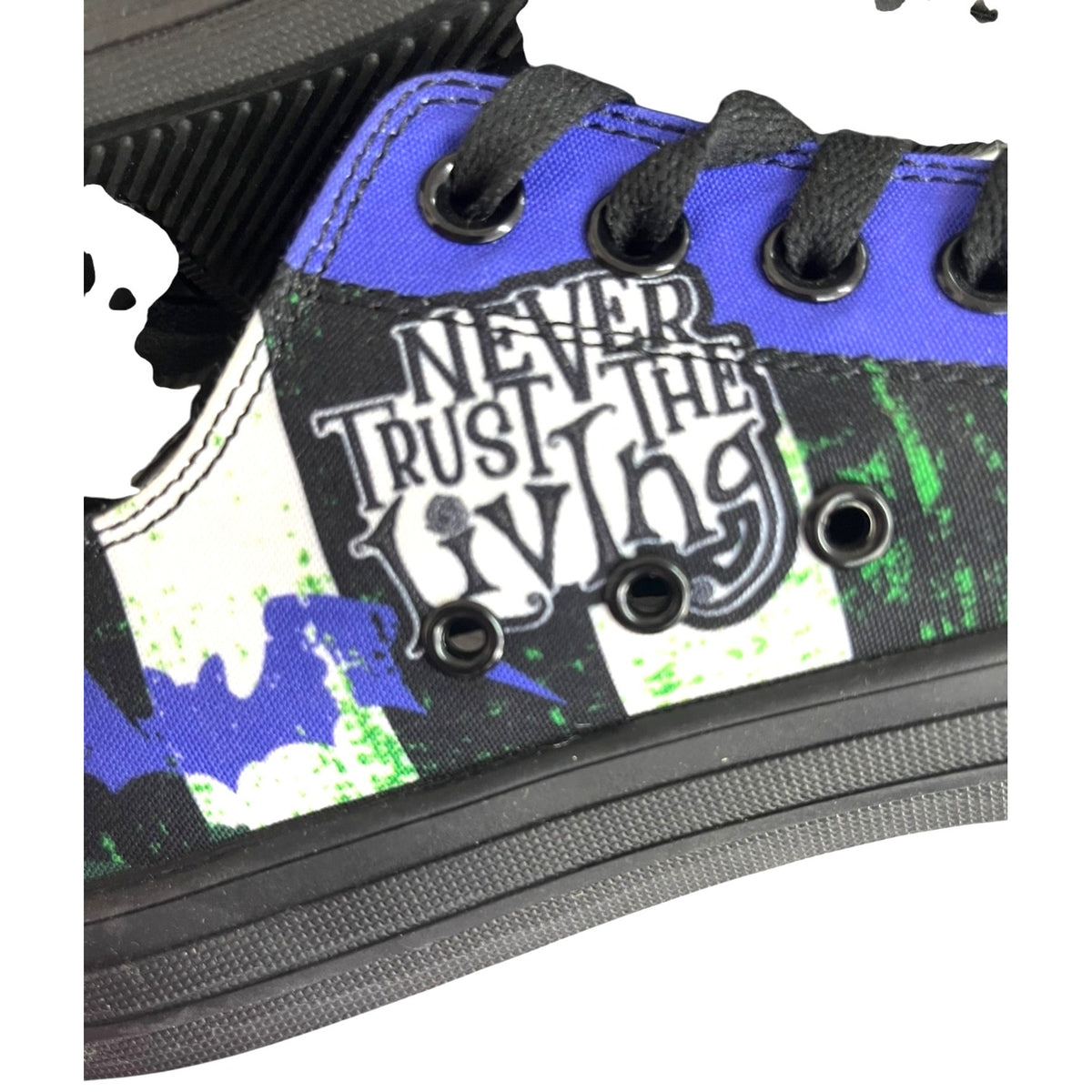 Beetlejuice Striped Unisex Canvas Shoes Women's Size 10
