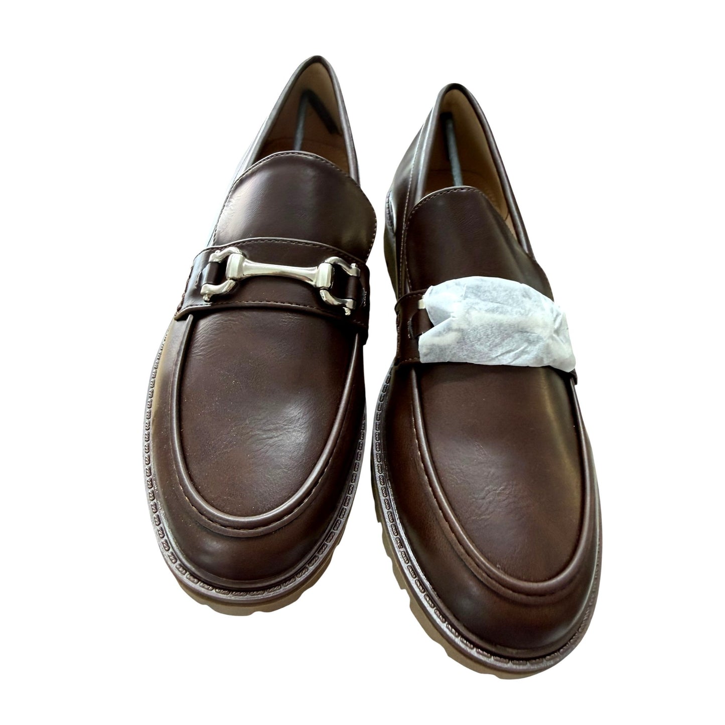 Journee Collection Jessamey Brown Leather Loafers Size 9.5 New In Box