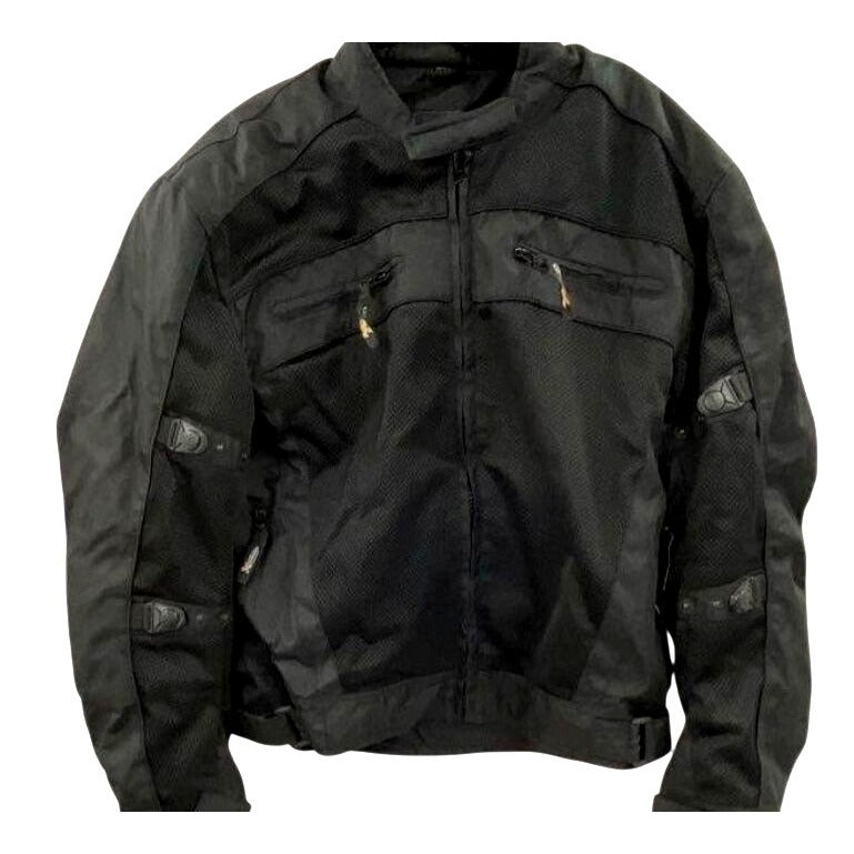 Element Motorcycle Riding Jacket 2XL Black Mesh & Textile Protective Gear For Men