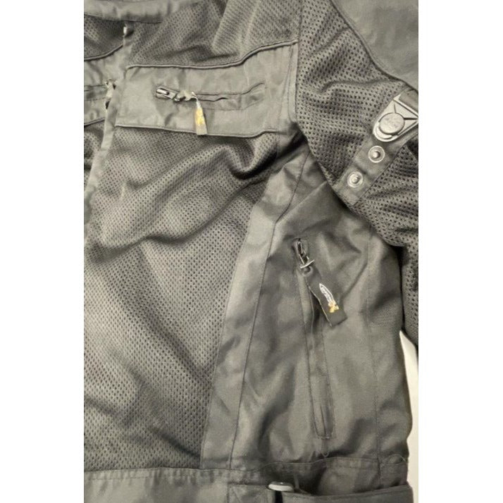 Element Motorcycle Riding Jacket 2XL Black Mesh & Textile Protective Gear For Men