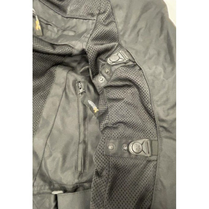 Element Motorcycle Riding Jacket 2XL Black Mesh & Textile Protective Gear For Men