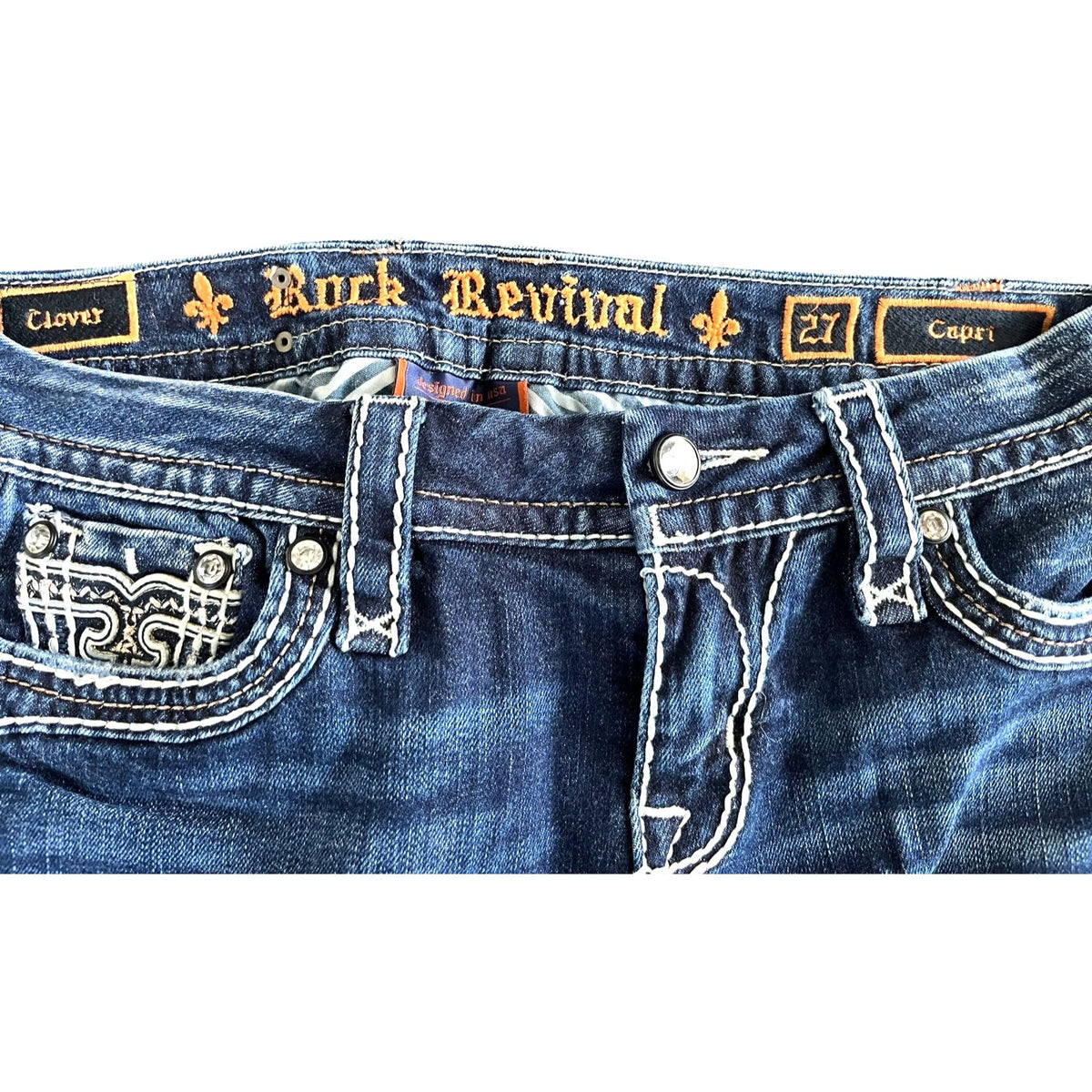 Rock Revival Women's Size 27 Denim Capri Jeans