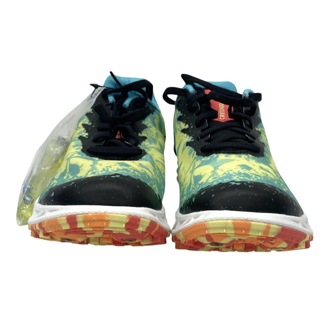 Hoka One Running Shoes Men's Sz 10 Vibrant Yellow Blue Spiked Sole Cleats
