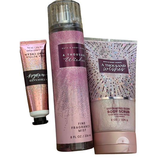 Bath & Body Works A Thousand Wishes Set 3 Piece Set NWT