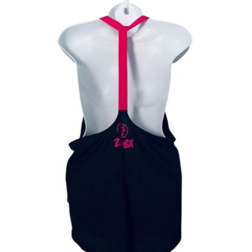 Zumba Feel Good Inc. Racerback Tank Top Bold Black Pink Stars Womens S
