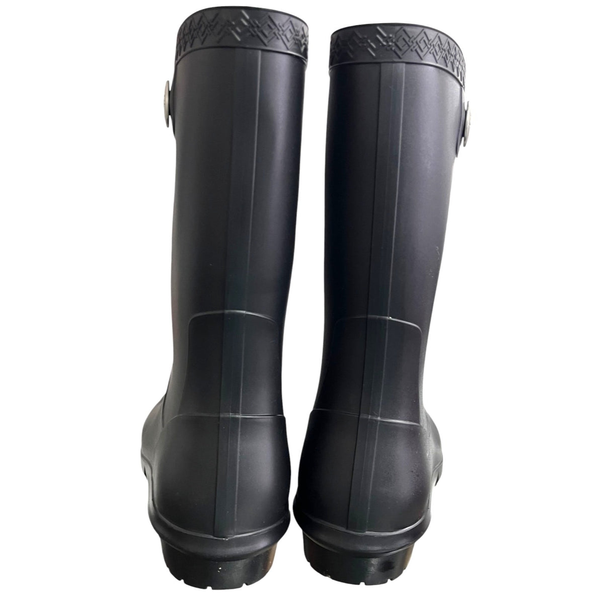 UGG Sienna Matte Black Rain Boots Women's Size 7