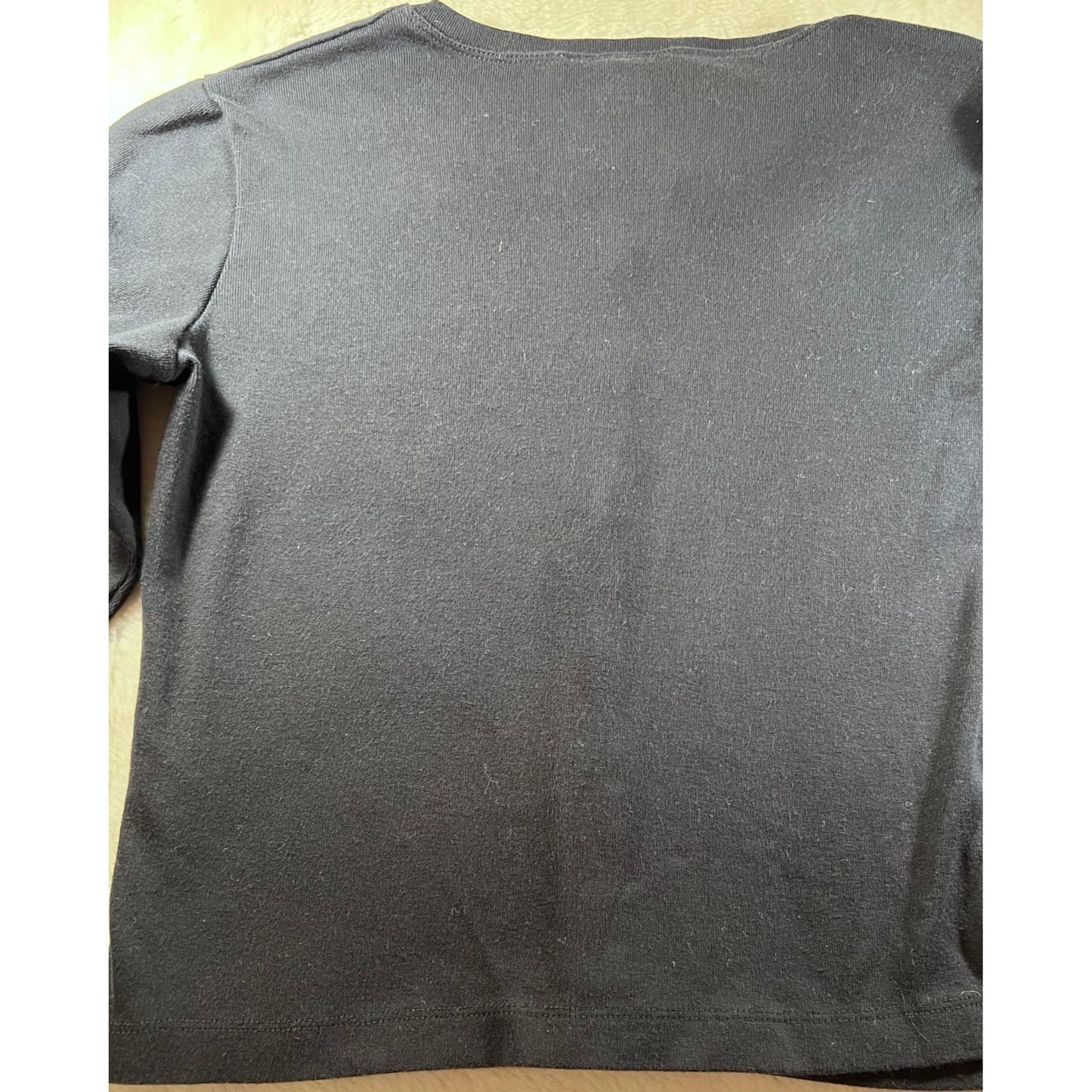 Talbots Black Merino Wool Jeweled Sweater  Size P