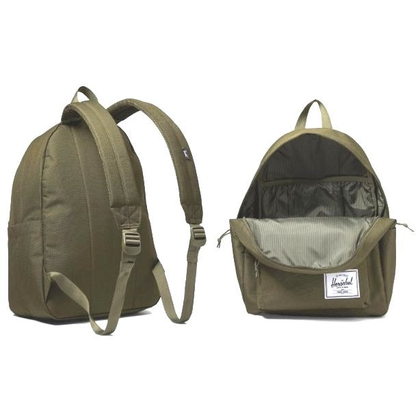 Herschel Supply Co. Olive Green Backpack With Front Pocket & Adjustable Straps