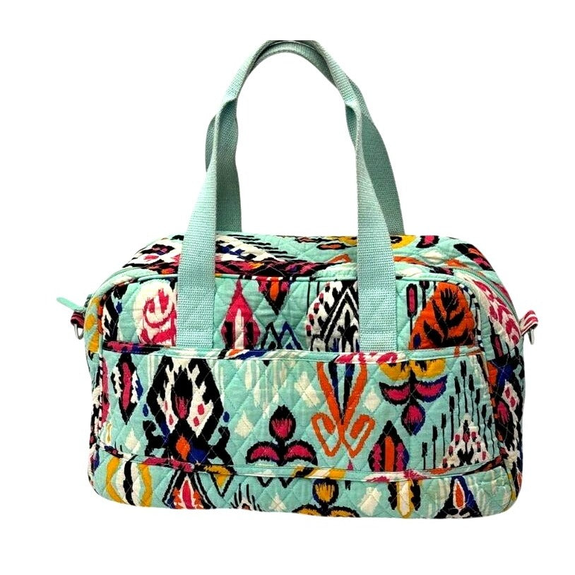 Vera Bradley Iconic Weekender Travel Bag In Quilted Cotton With Ikat Pattern