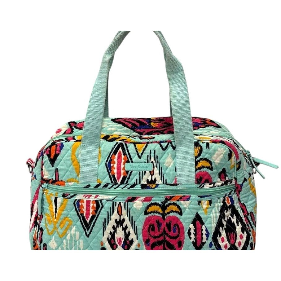 Vera Bradley Iconic Weekender Travel Bag In Quilted Cotton With Ikat Pattern