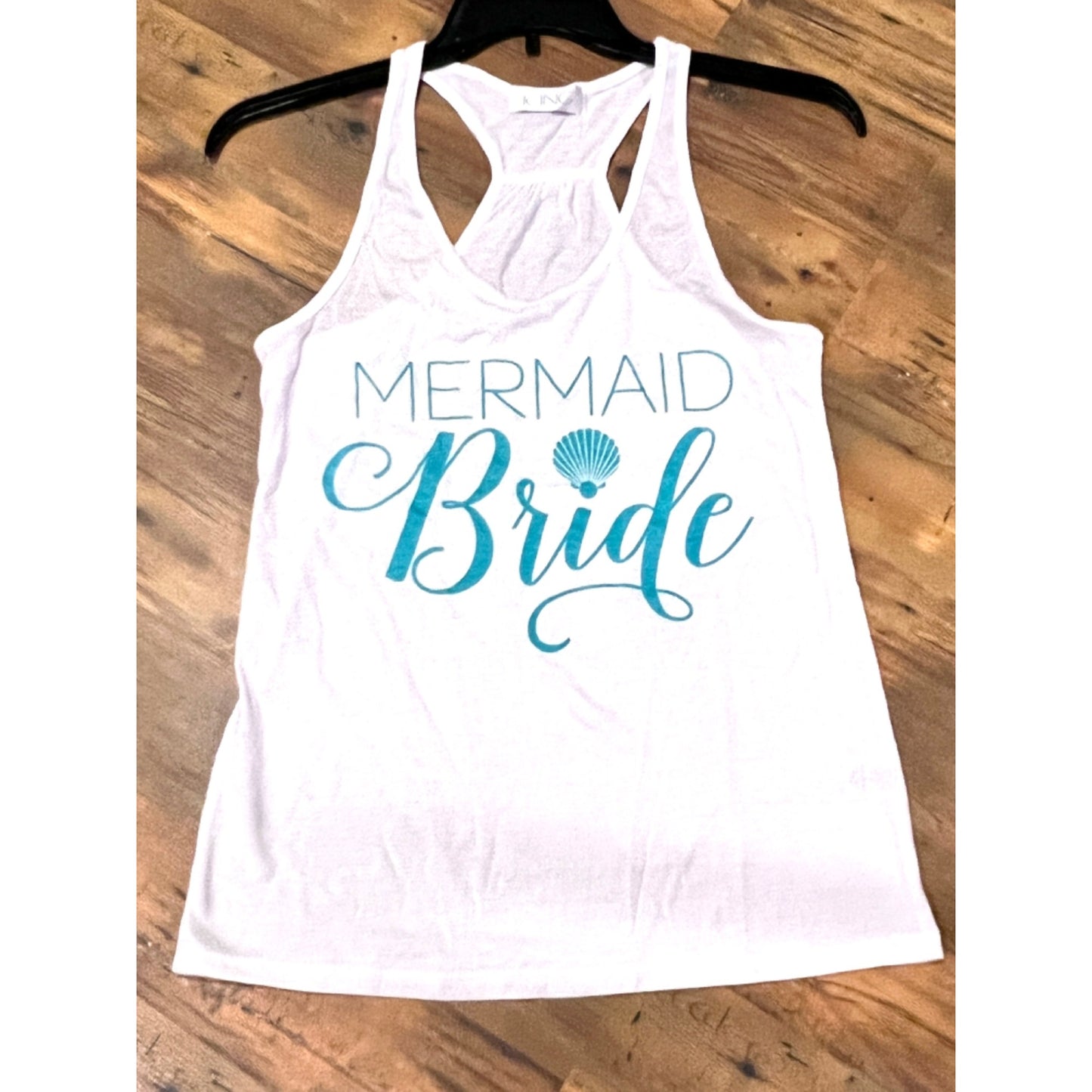 Mermaid Bridal Tank Top S/M Mermaid Bride * Mermaids* & Bride Sash Available *SOLD SEPERATELY*