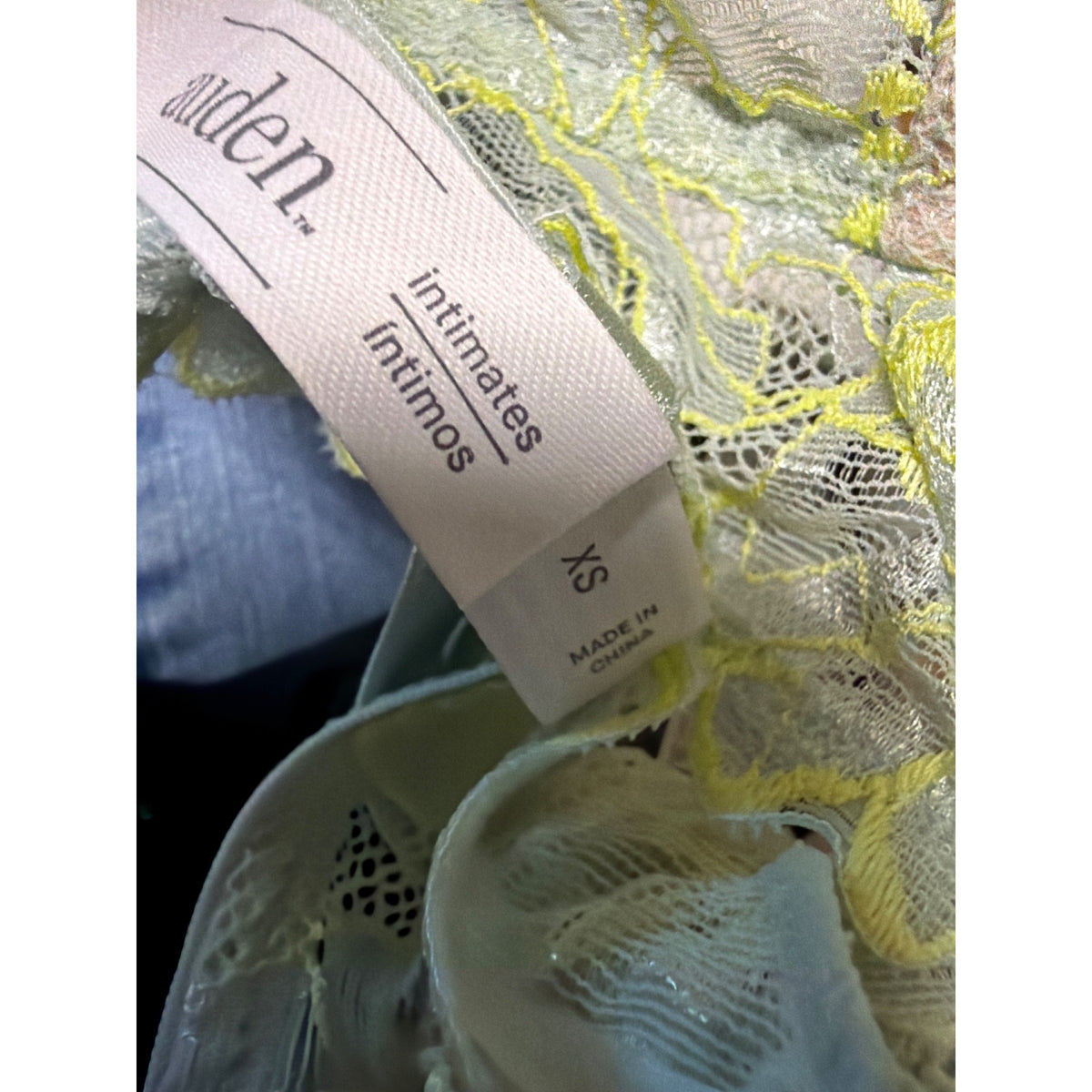Auden Light Blue Lace Underwire Bodysuit Teddy XS NWT
