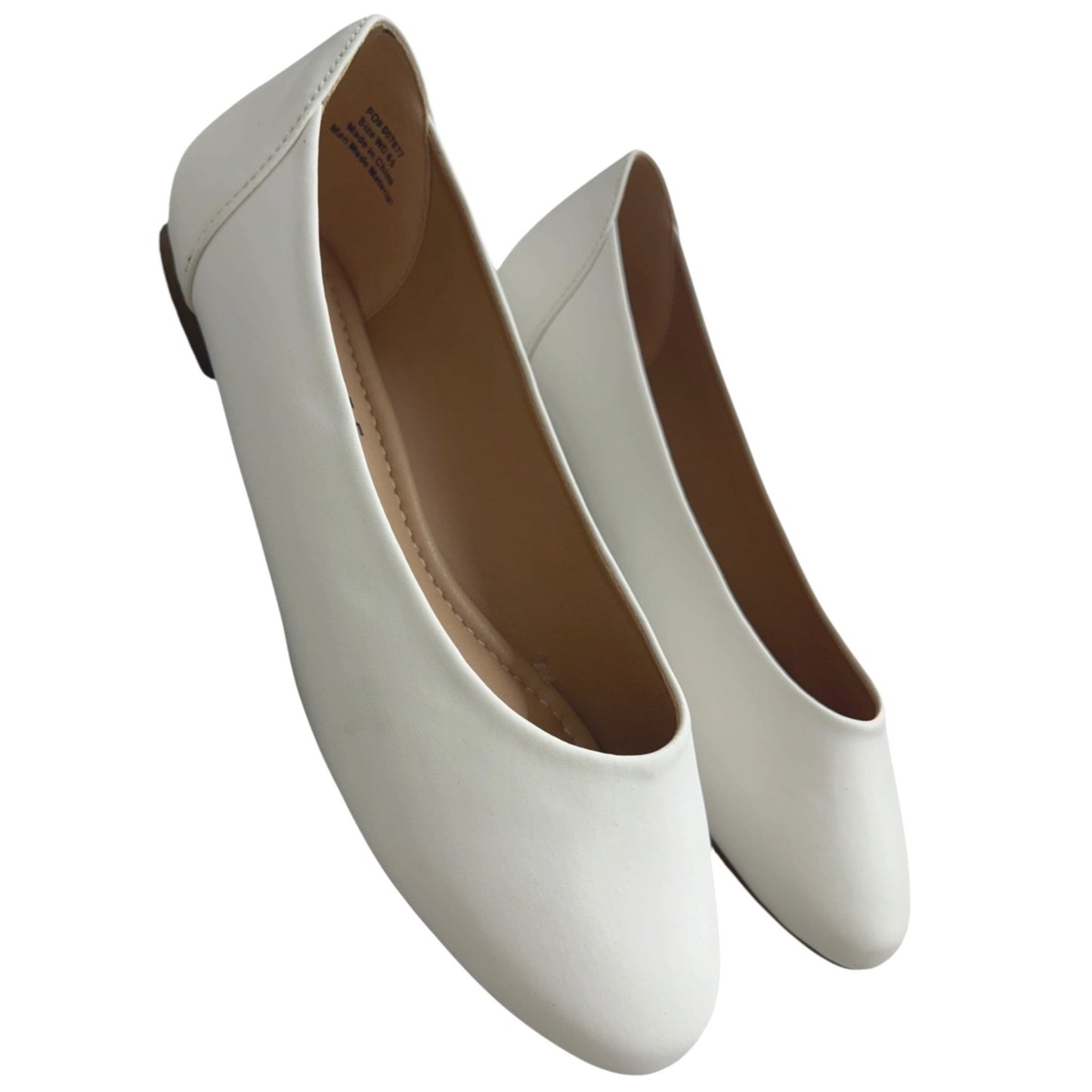 White Journee Collection Ballet Flats Size 6.5