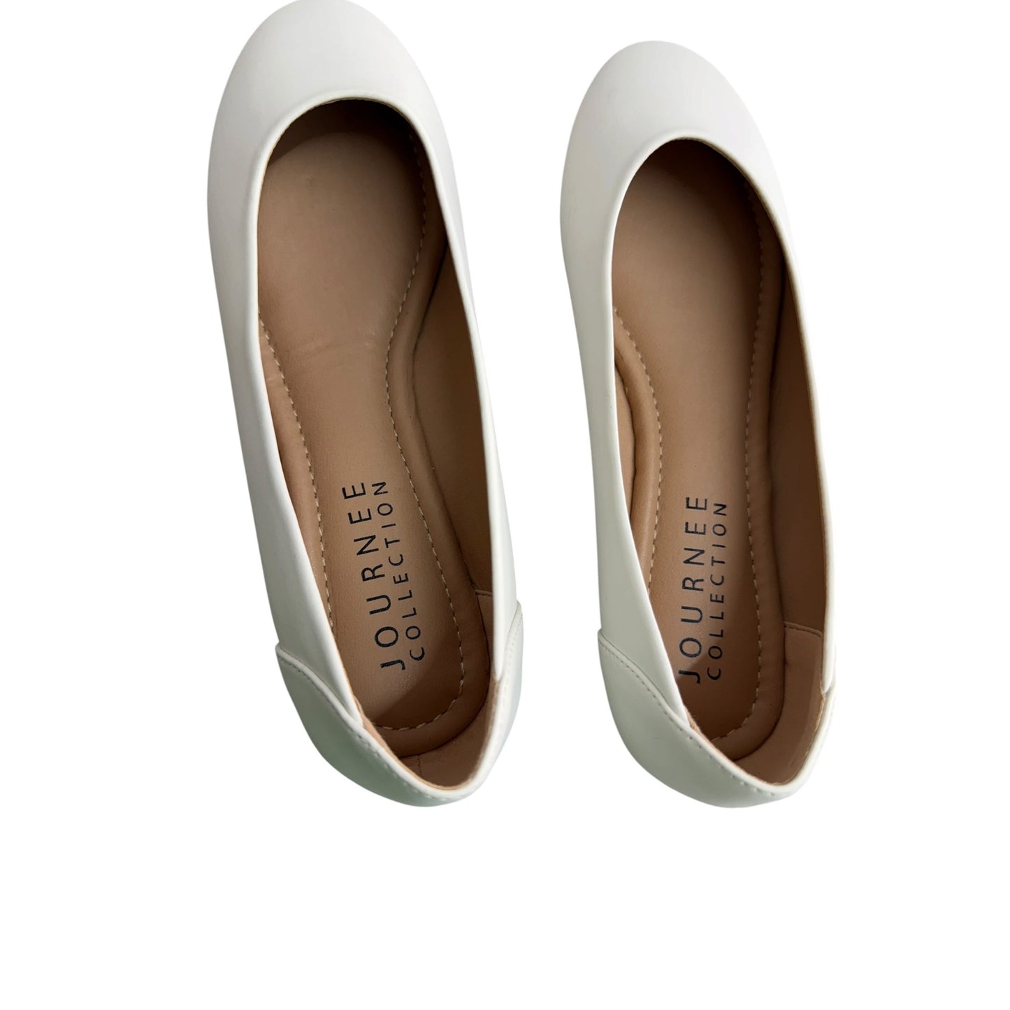 White Journee Collection Ballet Flats Size 6.5
