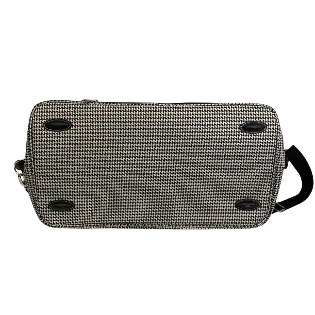 London Fog Houndstooth Weekender Travel Bag With Adjustable Shoulder Strap Durable Spacious Design