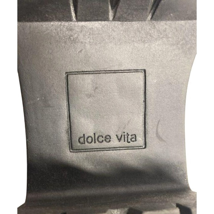 Dolce Vita Halona Black Chunky Loafers With Treaded Sole